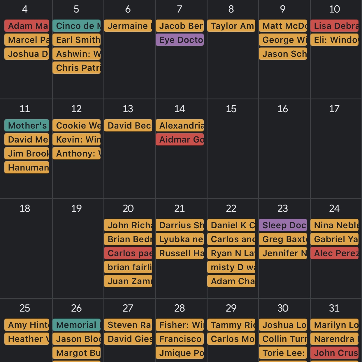 Bookings